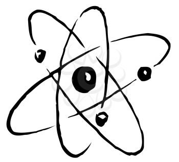 Royalty Free Clipart Image of an Atom
