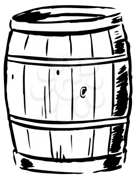 Royalty Free Clipart Image of a Barrel
