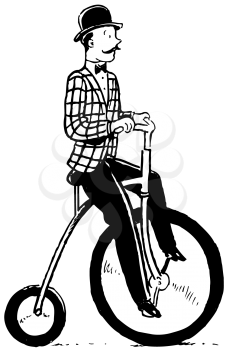 Royalty Free Clipart Image of a Big Bicycle