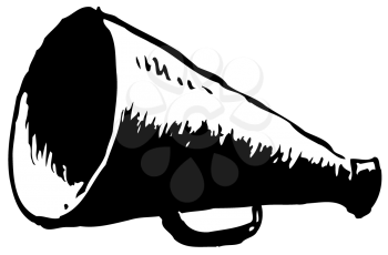 Royalty Free Clipart Image of a Bullhorn