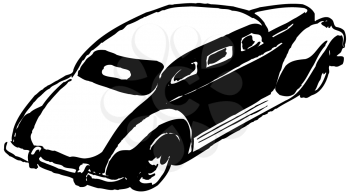 Royalty Free Clipart Image of a Classic Car