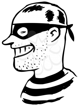 Royalty Free Clipart Image of a Crook