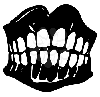 Royalty Free Clipart Image of Dentures