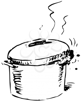 Royalty Free Cliart Image of a Dutch Oven