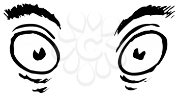 Royalty Free Clipart Image of Weird Eyes