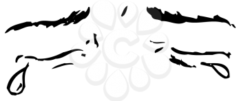 Royalty Free Clipart Image of Crying Eyes