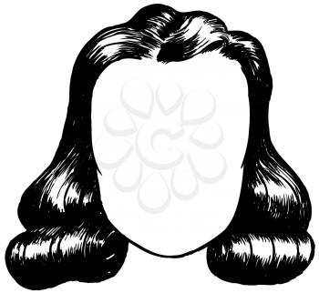 Royalty Free Clipart Image of a Woman's Hairstyle