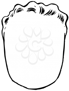 Royalty Free Clipart Image of a Man's Blank Face