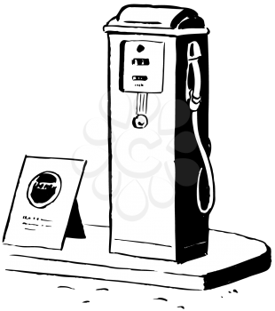 Royalty Free Clipart Image of a Gas Pump