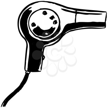 Royalty Free Clipart Image of a Blowdryer