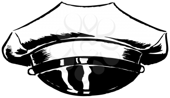 Royalty Free Clipart Image of a Vintage Officer's Hat