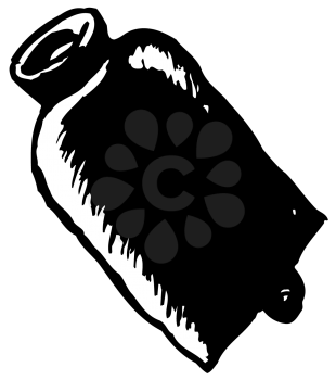 Royalty Free Clipart Image of a Hot Water Bottle