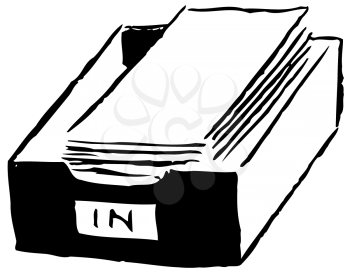 Royalty Free Clipart Image of an Inbox