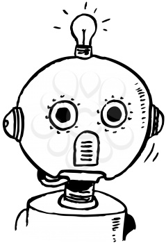 Royalty Free Clipart Image of a Kidbot