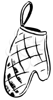 Royalty Free Clipart Image of an Oven Mitt