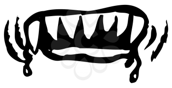 Royalty Free Clipart Image of a Fangs
