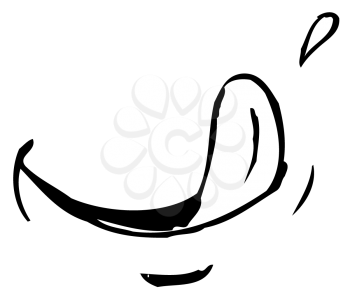 Royalty Free Clipart Image of Licking Lips