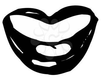 Royalty Free Clipart Image of a Wide Open Mouth