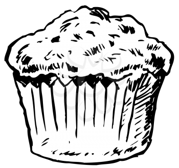 Royalty Free Clipart Image of a Muffin
