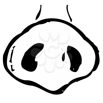 Royalty Free Clipart Image of a Pig Nose