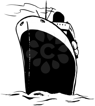 Royalty Free Clipart Image of an Ocean Liner