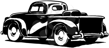 Royalty Free Clipart Image of a Pickup Truck