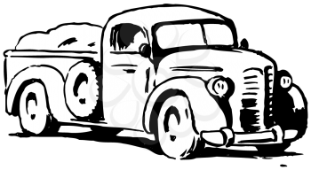 Royalty Free Clipart Image of a Farm Pickup