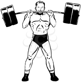 Royalty Free Clipart Image of a Power Lifter