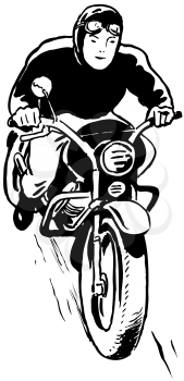 Royalty Free Clipart Image of a Racing Bike