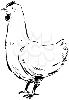 Royalty Free Clipart Image of a Rooster