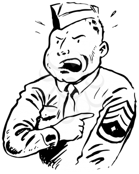 Royalty Free Clipart Image of a Sergeant