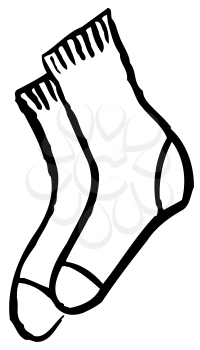 Royalty Free Clipart Image of a Pair of Socks