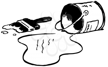 Royalty Free Clipart Image of Spilled Paint