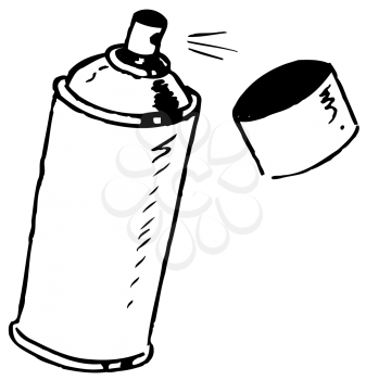 Royalty Free Clipart Image of a Spraycan