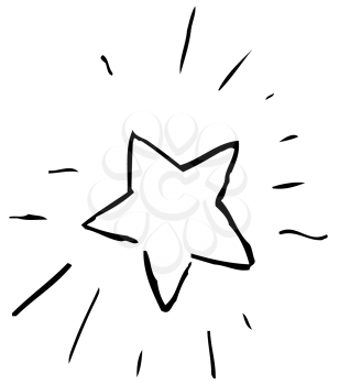 Royalty Free Clipart Image of a Shining Star