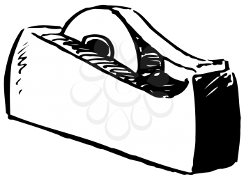 Royalty Free Clipart Image of a Roll of Tape