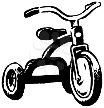 Royalty Free Clipart Image of a Tricycle