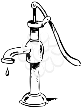 Royalty Free Clipart Image of a Water Pump