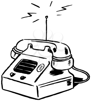 Royalty Free Clipart Image of a Wireless Phone