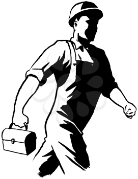 Royalty Free Clipart Image of a Worker