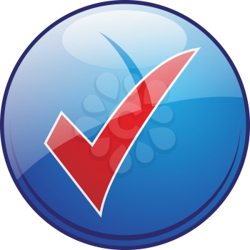 Royalty Free Clipart Image of a Voting Button
