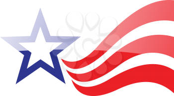 Royalty Free Clipart Image of an American Patriotic Banner