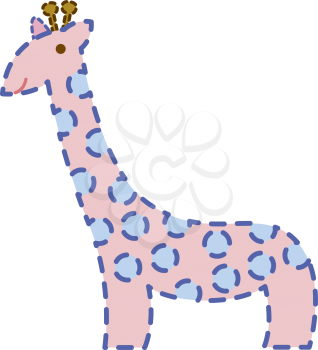 Royalty Free Clipart Image of a Cutout Giraffe
