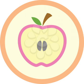 Royalty Free Clipart Image of an Apple Sign