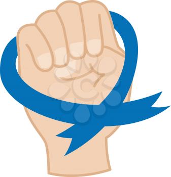 Royalty Free Clipart Image of a Hand Wearing a Bracelet