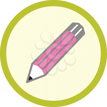 Royalty Free Clipart Image of a Pencil Symbol