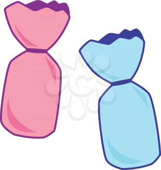 Royalty Free Clipart Image of Two Bags of Candy