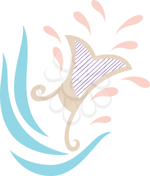 Royalty Free Clipart Image of a Whale's Tail