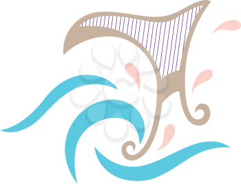 Royalty Free Clipart Image of a Whale's Tail