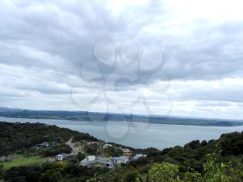 Royalty Free Photo of a Water Landscape on a Cloudy Day